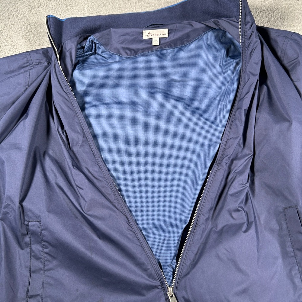 Peter Millar Jacket Mens XL Blue Full Zip Hartford Windbreaker Bomber Pockets - Picture 6 of 12